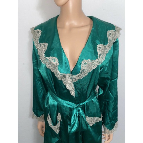Victoria's Secret Victorian Robe Emerald Green - Picture 4 of 11